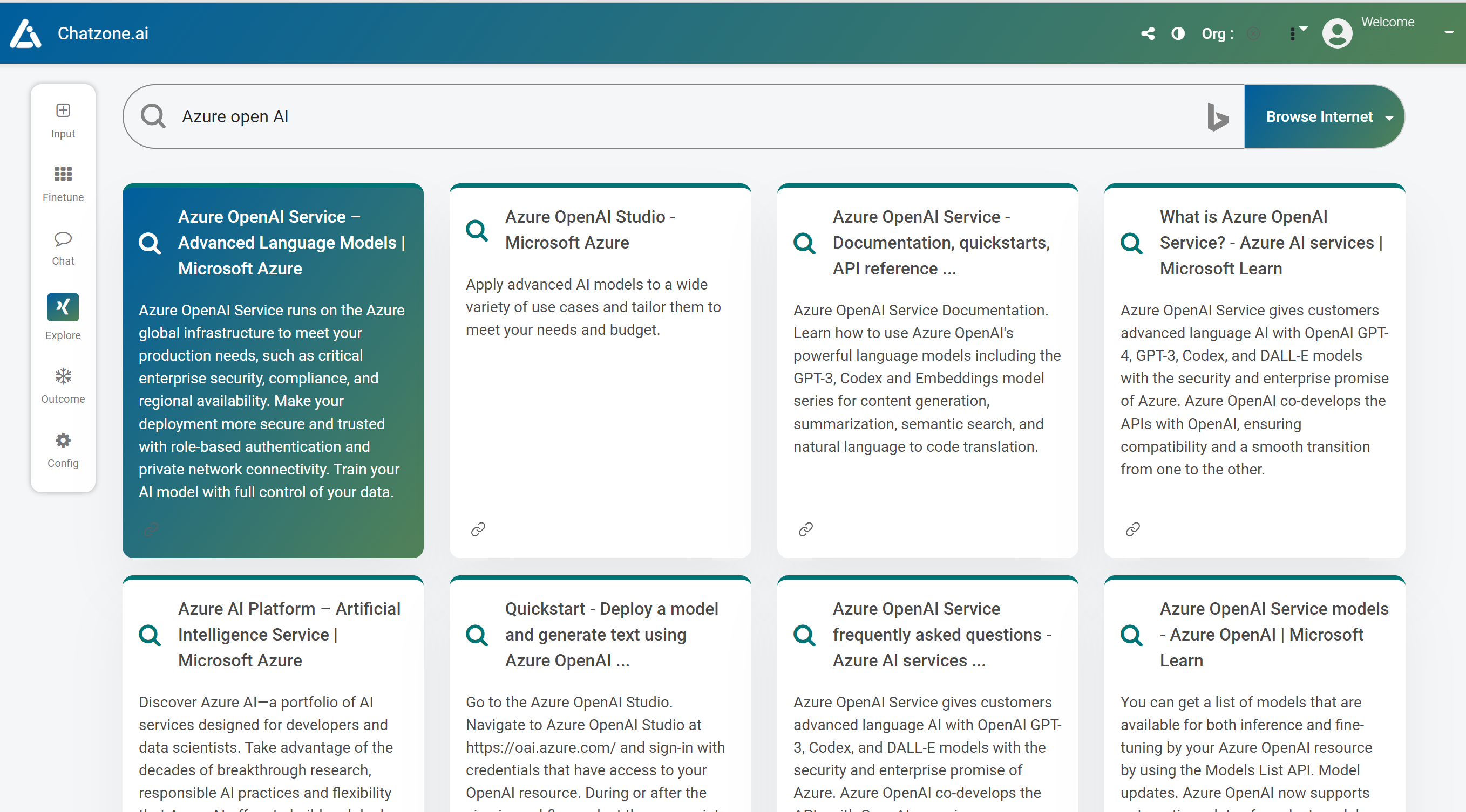 Enterprise Chat Interface